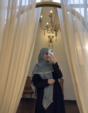 روسری کشمیر نخ حاشیه لمه